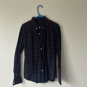 Men’s plaid J Crew button down. Gently used